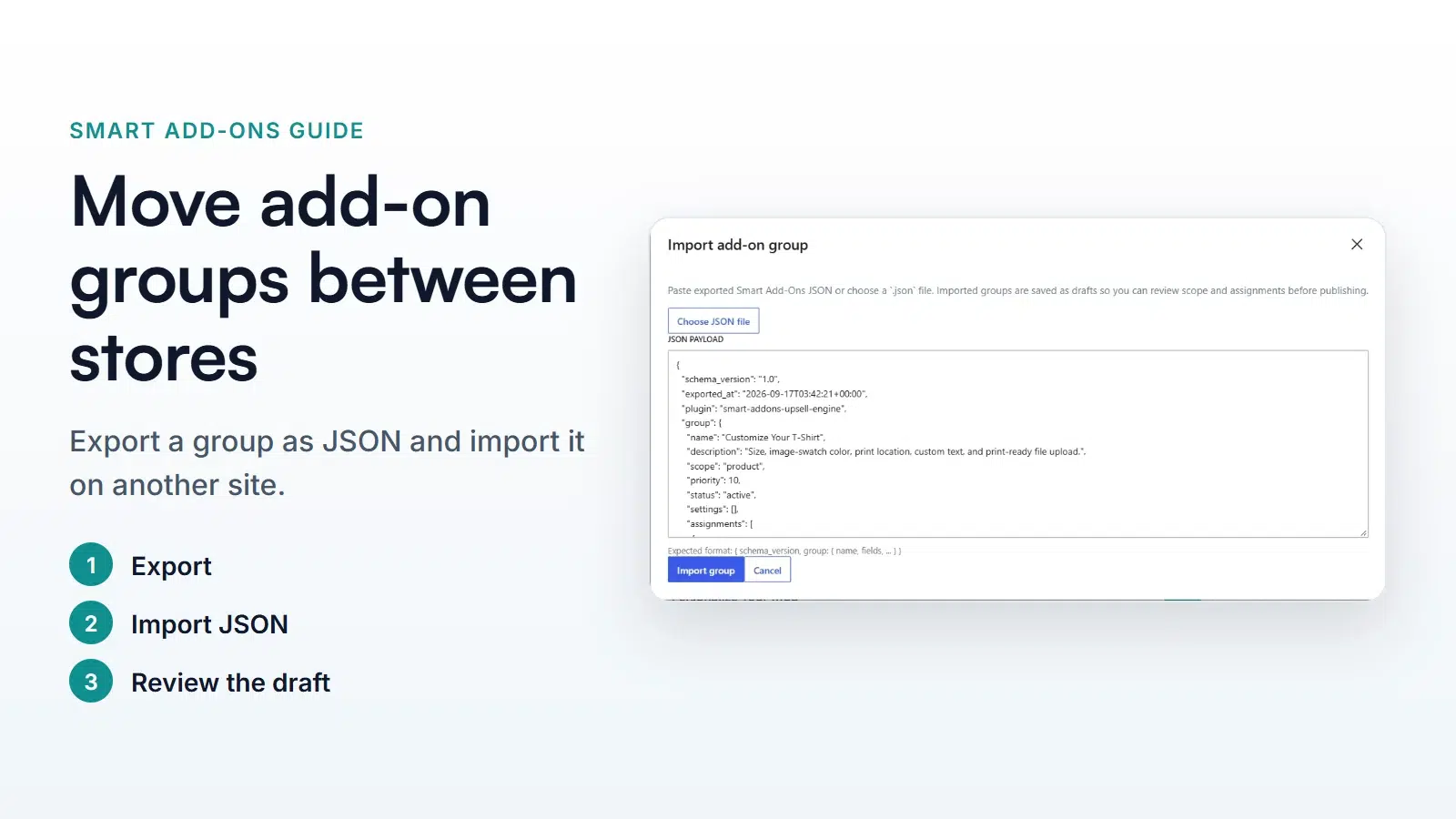 How to Import and Export WooCommerce Add-On Groups Between Stores