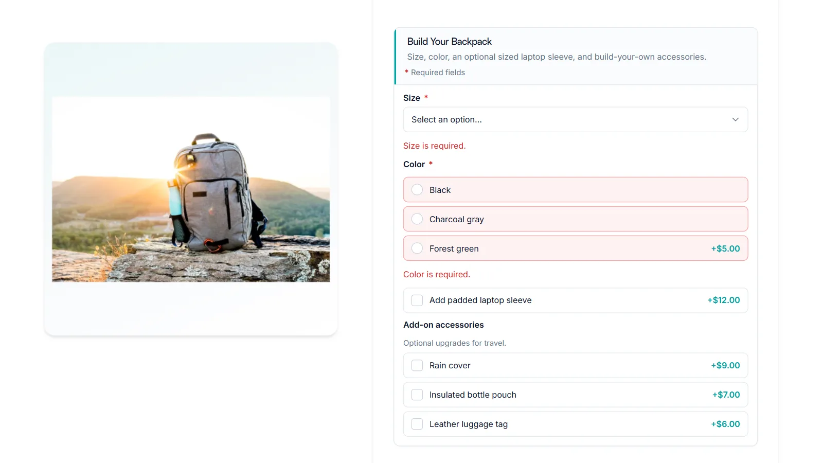 How to Make a WooCommerce Product Option Required